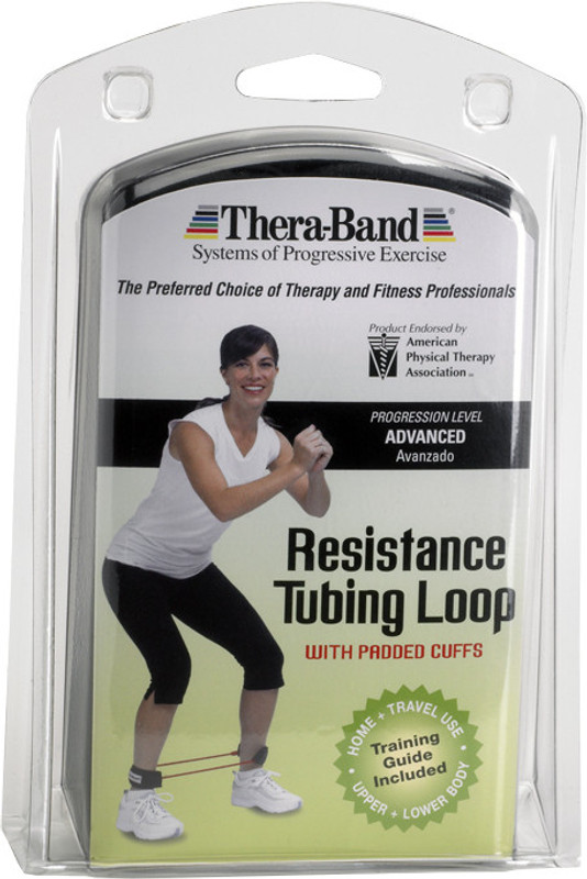 Thera-Band Loop with Padded Cuff Resistance Tube(Black) Thera-Band Loop with Padded Cuff Resistance Tube(Black)