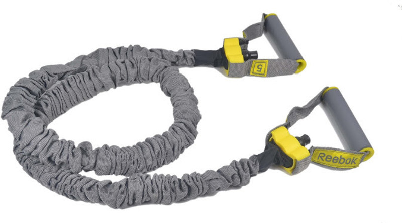 REEBOK Studio Adjustable Resistance Tube Level - 1 Resistance Tube(Grey, Yellow) REEBOK Studio Adjustable Resistance Tube Level - 1 Resistance Tube(Grey, Yellow)