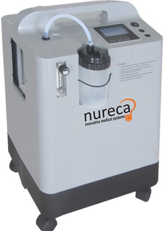 Nureca Single Flow Oxygen Concentrator 5 LPM (Low Noise and Alarm) - With Installation and Service Support Single Flow Respiratory Exerciser(Pack of 1)