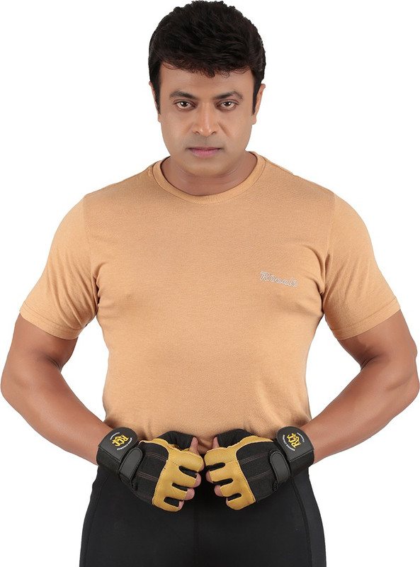 Ronnie Coleman Clothing Shin Guard L Black, Yellow(Pack of 1)