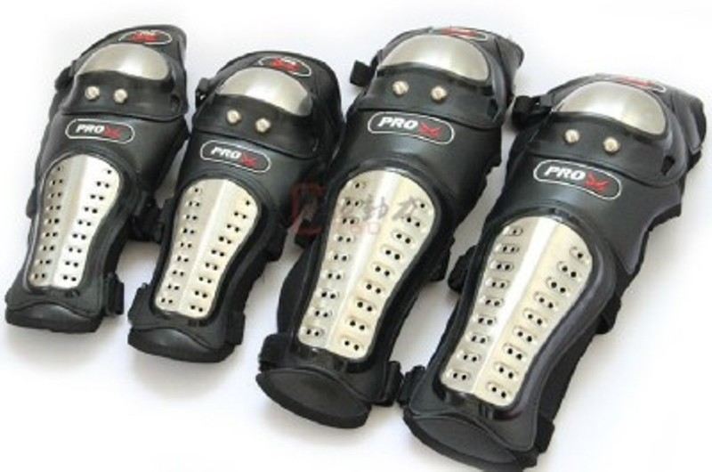 Biker World Knee Guard, Elbow Guard XL Black(Pack of 4)
