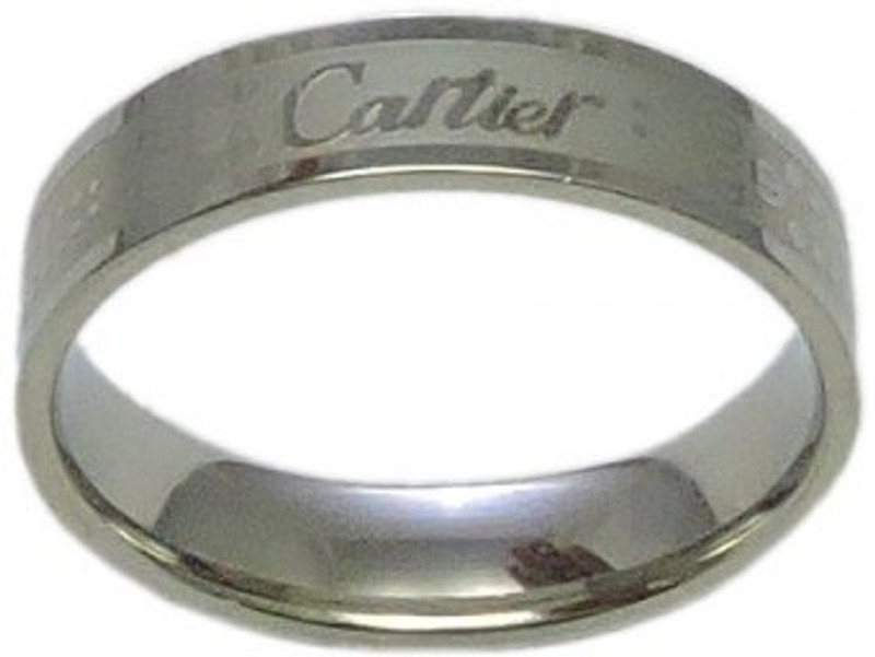 cartier silver band ring