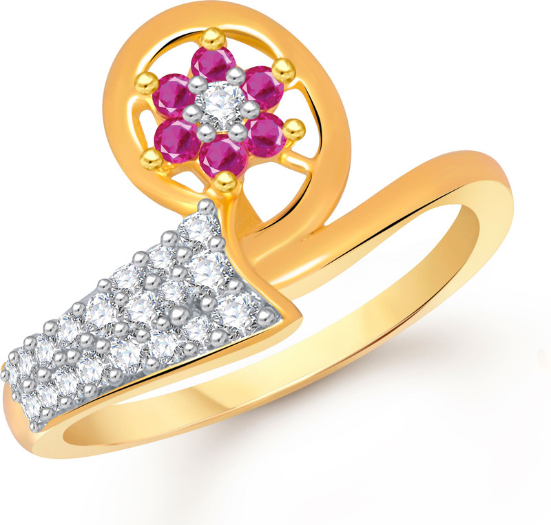 Meenaz Exclusive Forever Ruby White Gold And RhodiumFR313_18 Alloy Ring RS.265 (88.00% Off) - Flipkart
