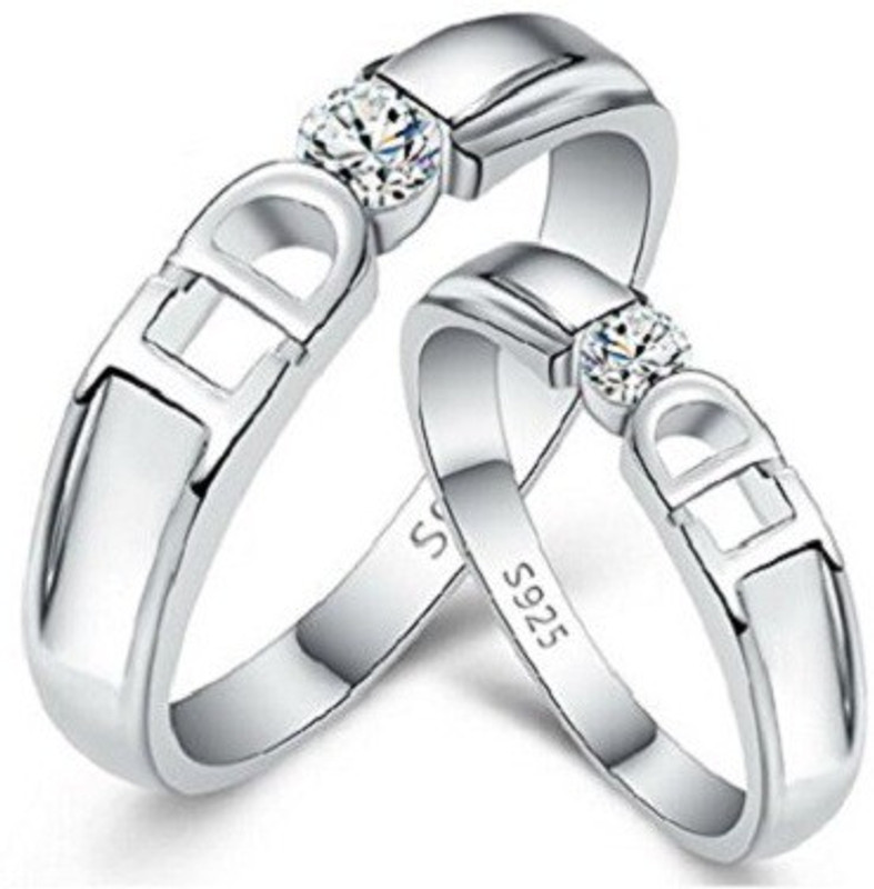 Girlz! One Direction ID couple Alloy, Metal, Crystal Ring Set
