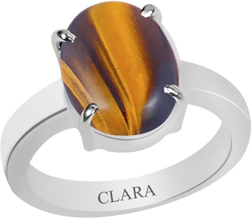 Clara Certified 3.9 cts or 4.25 ratti 4 Prongs Sterling Silver Quartz Ring
