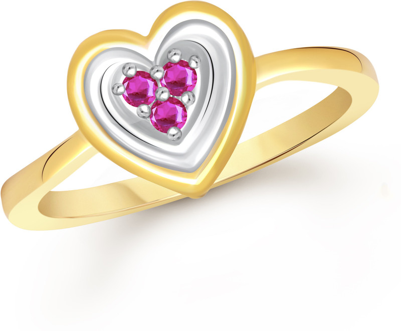VK Jewels Decent Heart Alloy Cubic Zirconia Gold Plated Ring