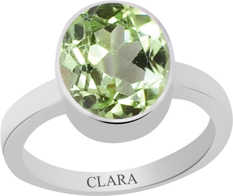 Clara Certified 3 cts or 3.25 ratti Elegant Sterling Silver Peridot Ring