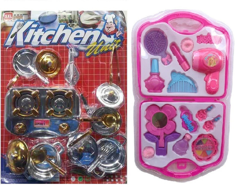 New Pinch combo of Kitchen Play Set & Fashion Beauty Set