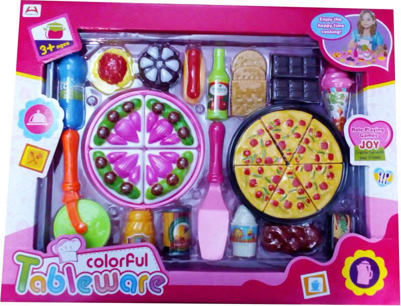 Vaibhav Play Food Set Cooking Mini Plastic Pizza Set Foods Toy …