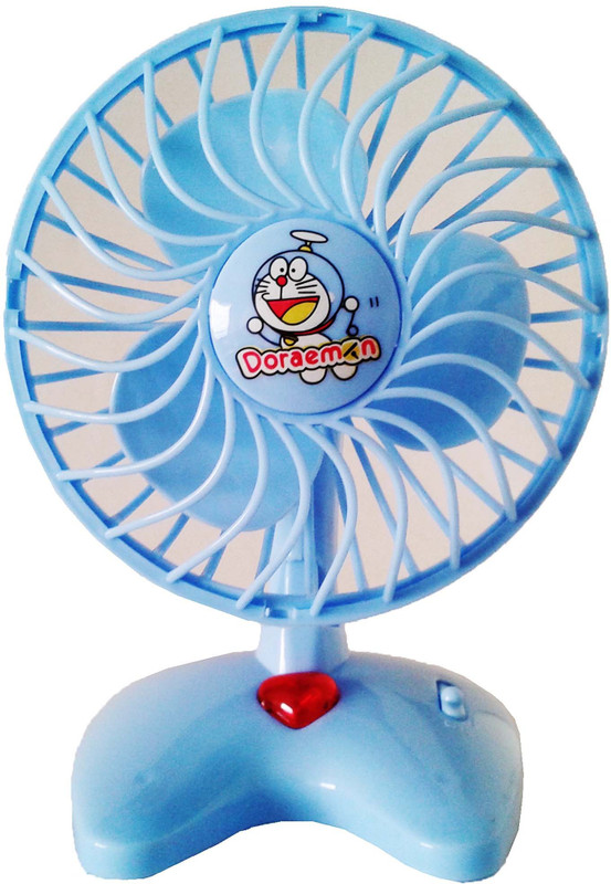 Sterling Doraeon Role Play Cute Mini Battery Operated Blue Plastic Toy Fan