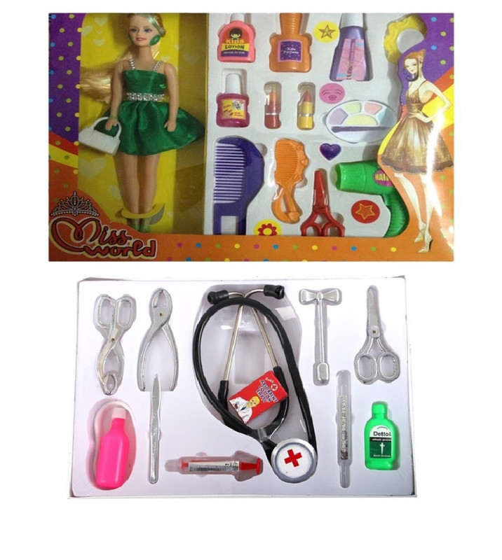 New Pinch Doll With make up Accessories & docter set
