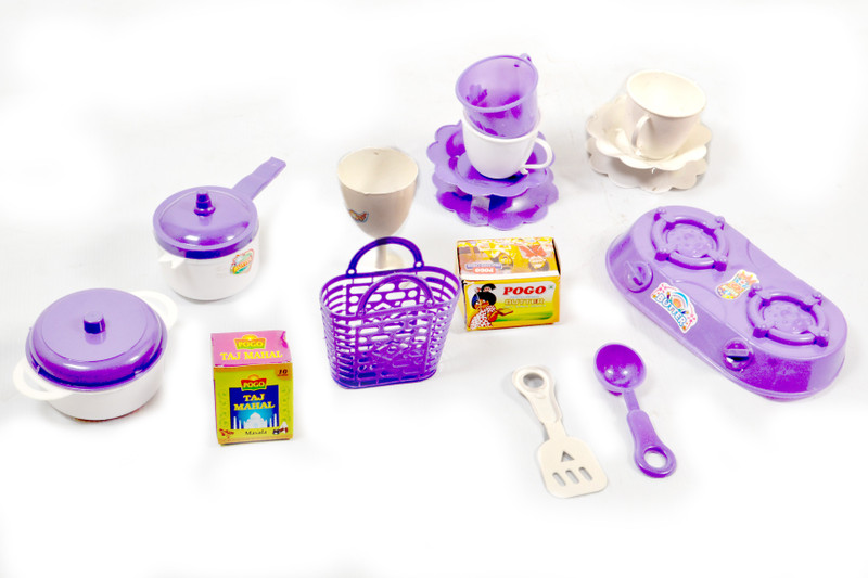 Shree Natkhat purple color virgin plastic kitchen set