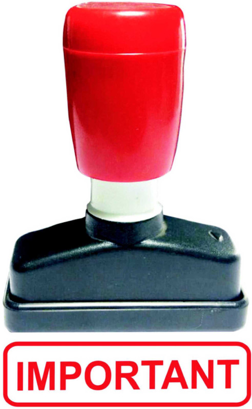 db stamp Dura Original Stamp IMPORTANT Preink Stamp(Medium, Red)
