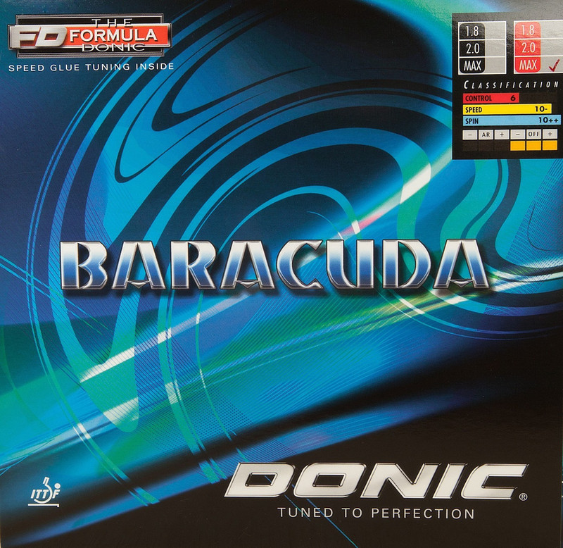 Donic Donic Baracuda 2.1 mm Table Tennis Rubber(Red)