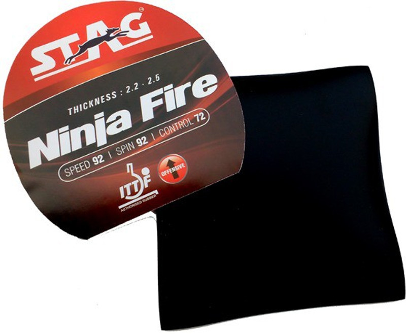Stag Ninja Fire 1.8 mm Table Tennis Rubber(Black)