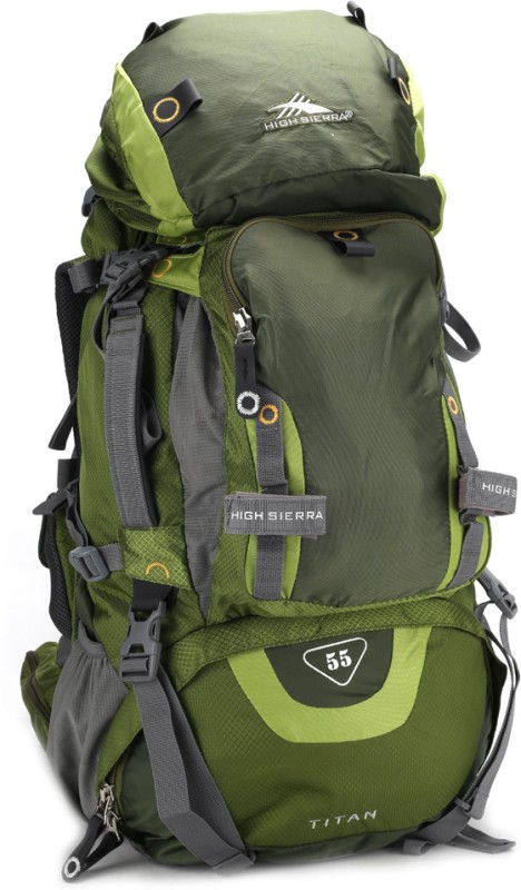 High Sierra Titan 55 Rucksack - 55 L(Green, Grey)