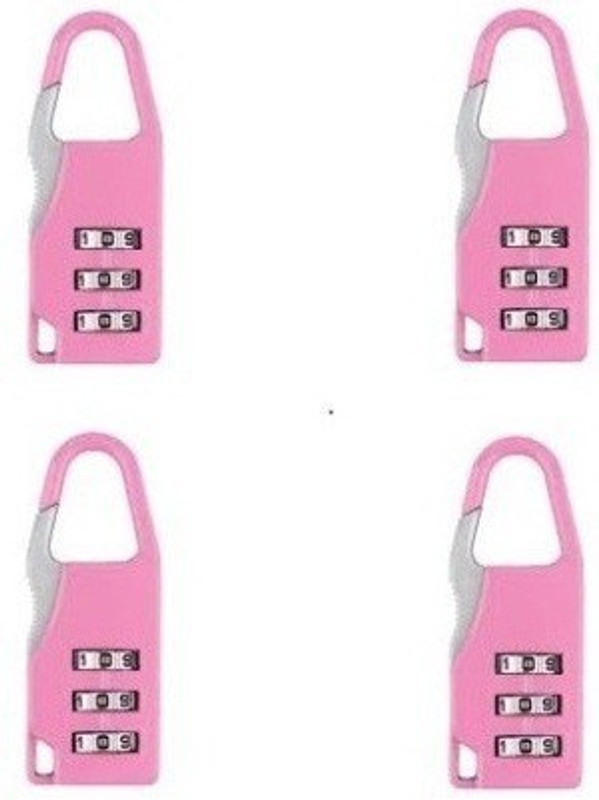 Trisha set of 4 Number Pad Safety Lock(Multicolor)