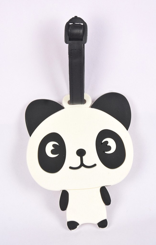 Shrisay Ventures Standing Panda Pack Of 2 Luggage Tag(Multicolor)