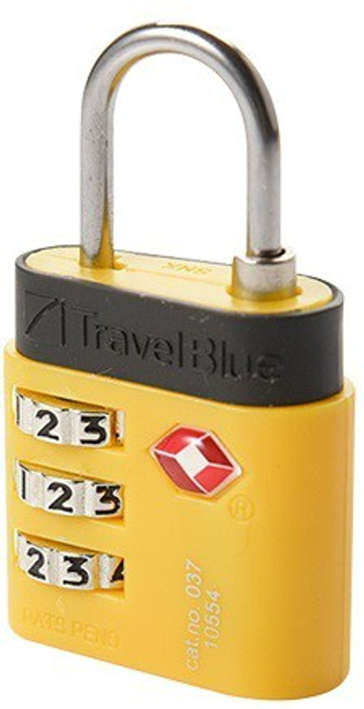 Travel Blue TSA Combi De-luxe Safety Lock(Yellow)