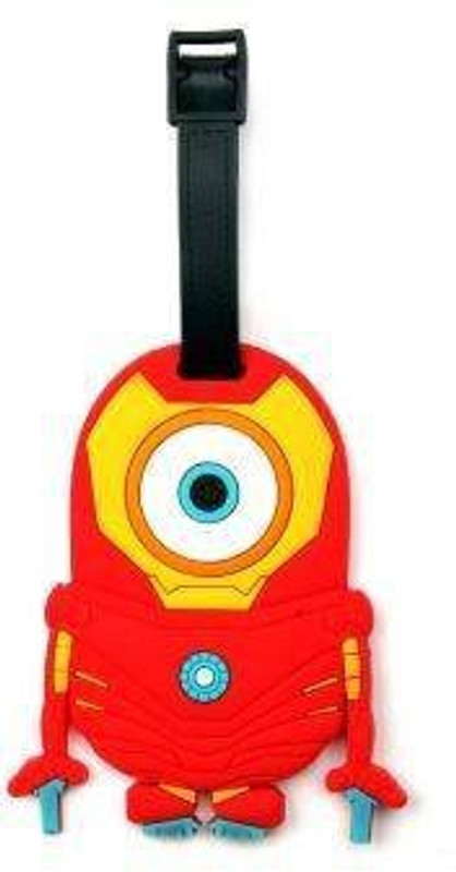 Funcart Minions Iron Man Luggage Tag(Red)