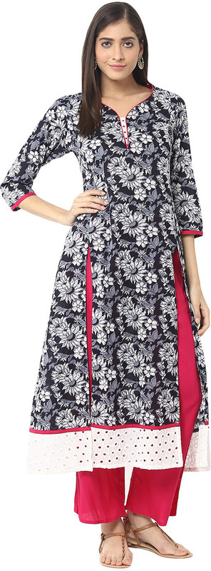 Jaipur Kurti Printed Kurta, Palazzo & Dupatta Set