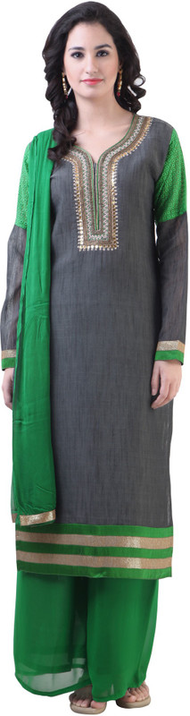 Libas Indi Embroidered Kurta, Palazzo & Dupatta Set