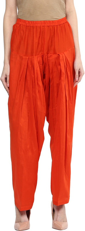 Gerua Cotton Blend Solid Salwar Gerua Cotton Blend Solid Salwar