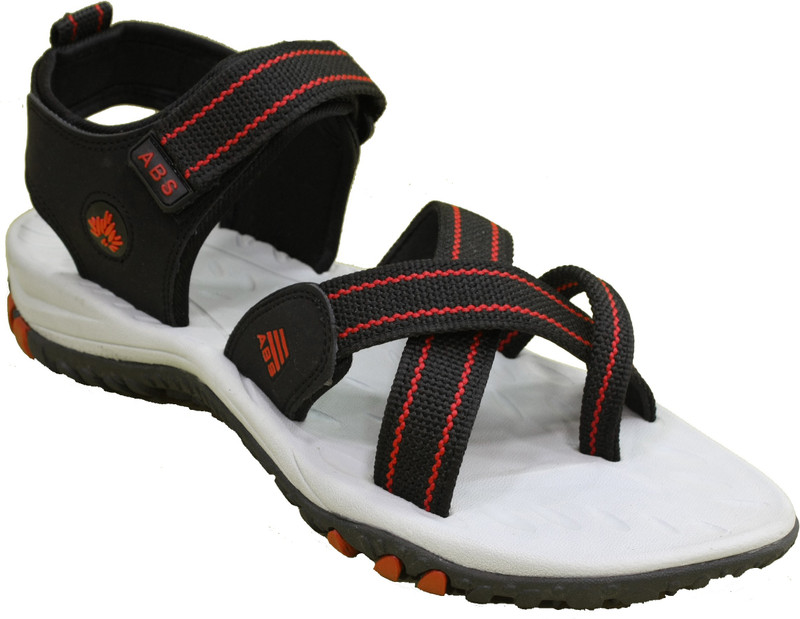 ABS Men Grey, Red Sports Sandals