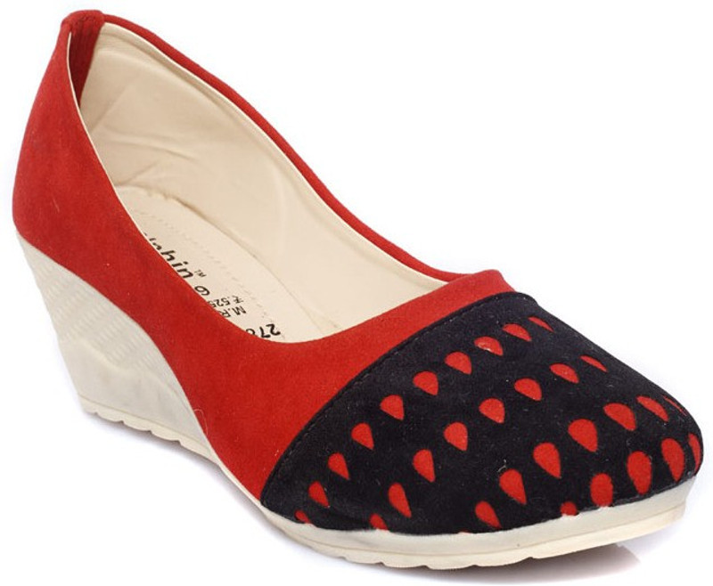 Dolphin Miles Women Red, Black Wedges