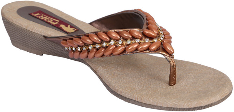 Port Women Tan Wedges Port Women Tan Wedges