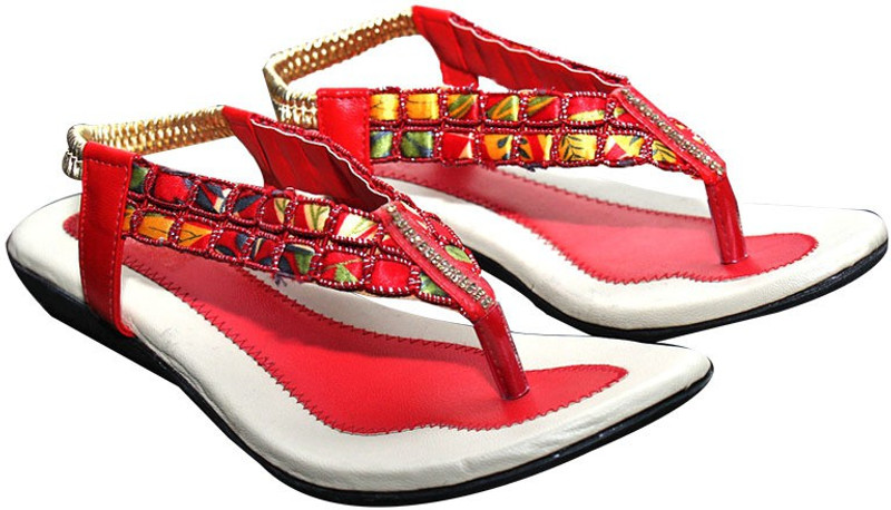 Port Women Red Flats