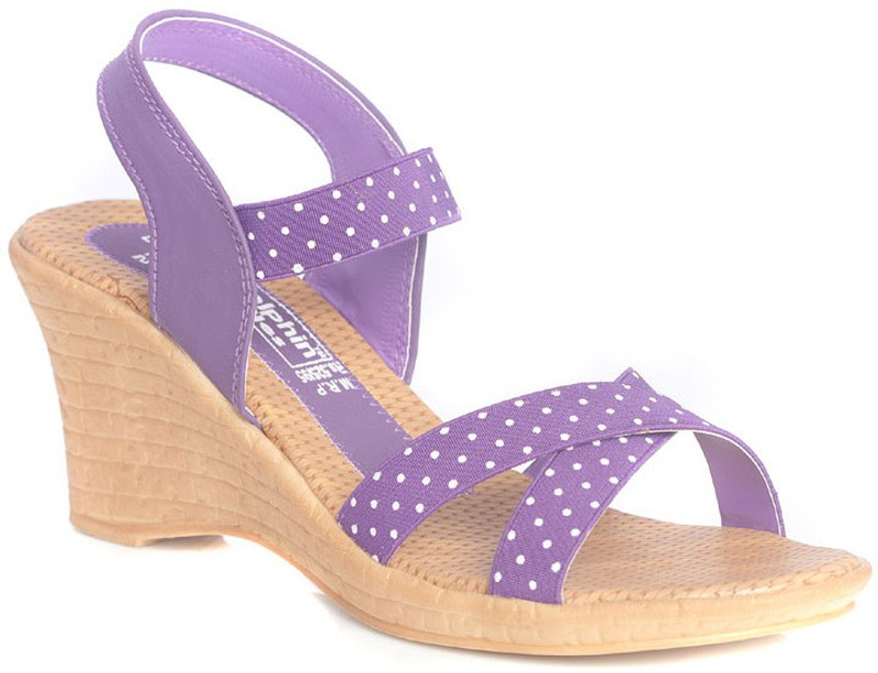 Dolphin Miles Designer Women Purple Wedges