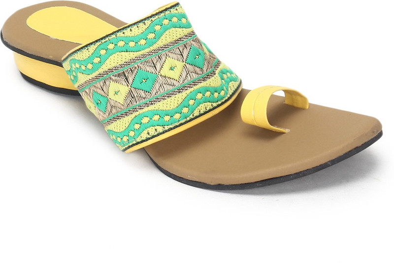 Paduki Women Yellow Flats