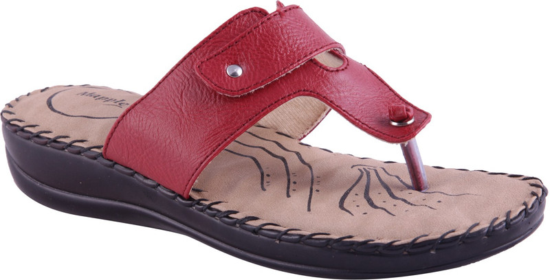 Adorn Elegant Women Red Flats