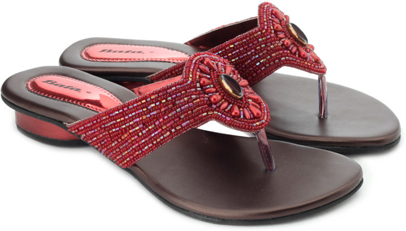 Bata Women Women Red, Brown Flats