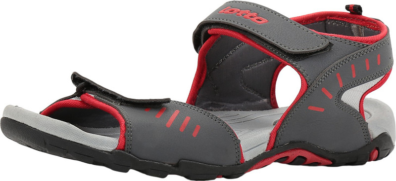 Lotto Chase Men Grey, Red Sports Sandals