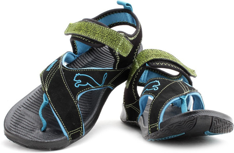 Puma Jiff 5 Ind. Men Black, Blue Sports Sandals