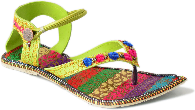 Myra Women Green Flats Myra Women Green Flats