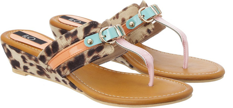 Ilo Women Orange Wedges
