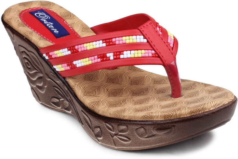 Ortan Women Red Wedges