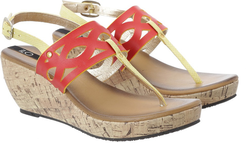 Ilo Women Red, Yellow Wedges
