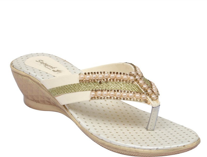 Sapyork Women White Wedges