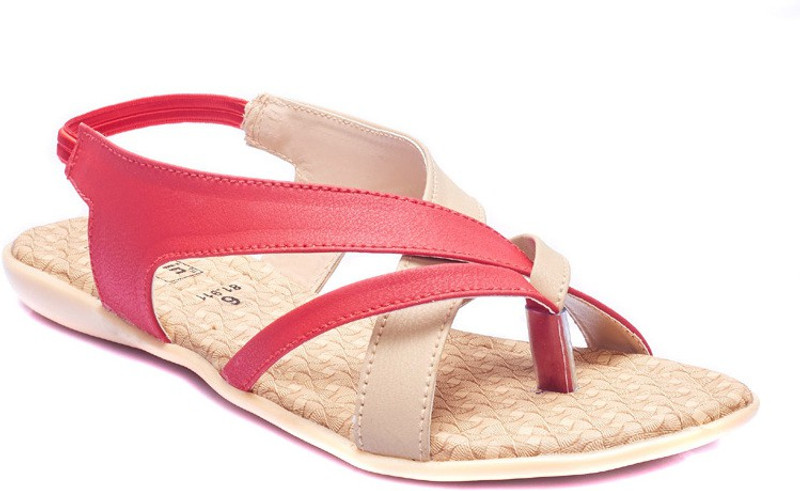 Dolphin Miles Women Red, Beige Flats