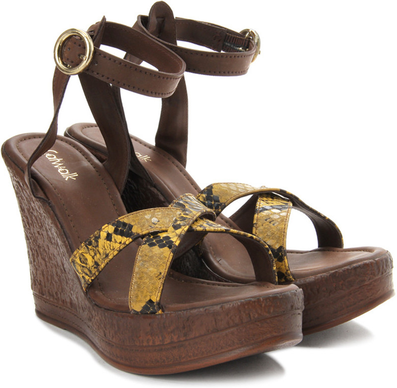 Catwalk Women Women Yellow, Brown Wedges