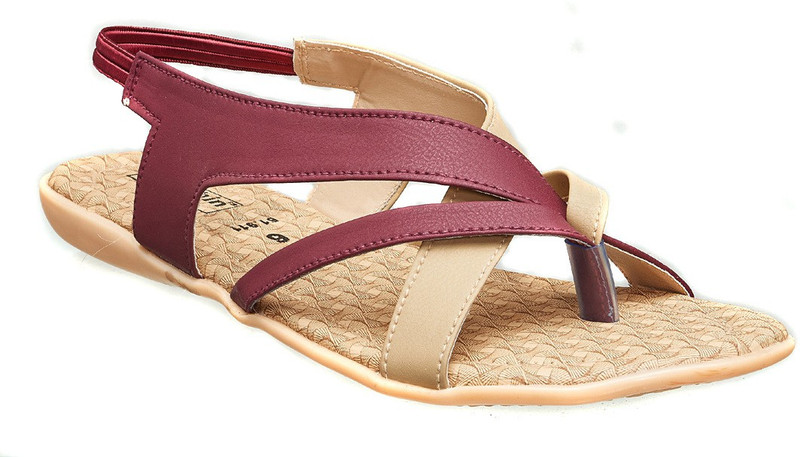 Dolphin Miles Women Maroon, Beige Flats