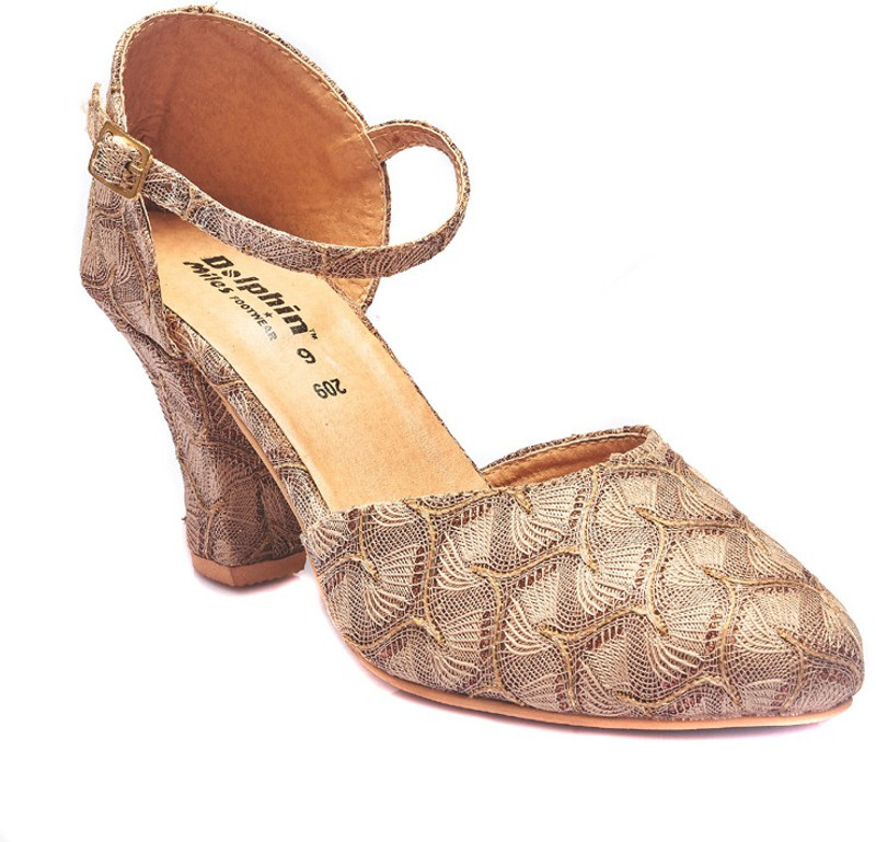 Dolphin Miles Women Gold Heels