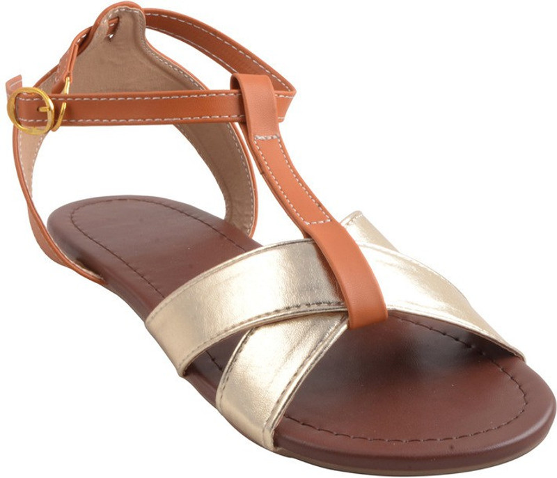 Adorn Women Tan, Silver Flats