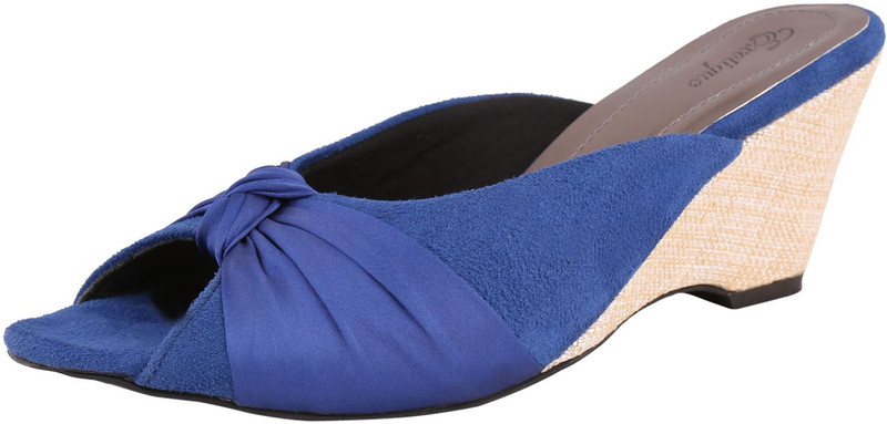 Exotique Women Blue Wedges
