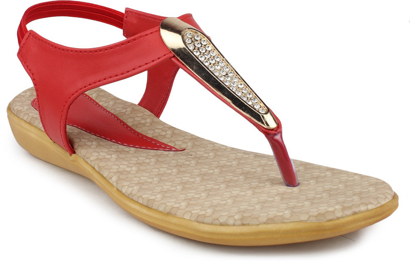 Ortan Women Red, Beige Flats
