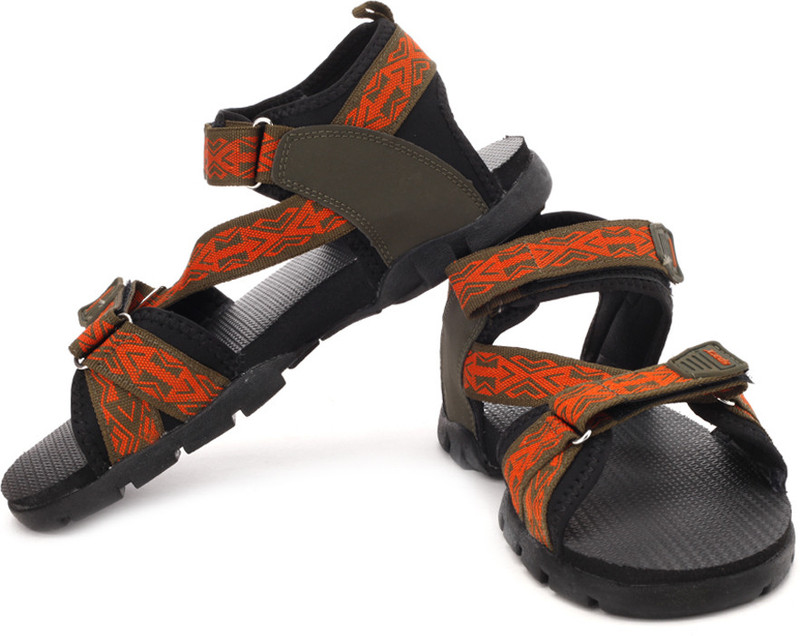 Sparx Sparx Men SS-108 Olive Orange Floater Sandals Men Orange Casual